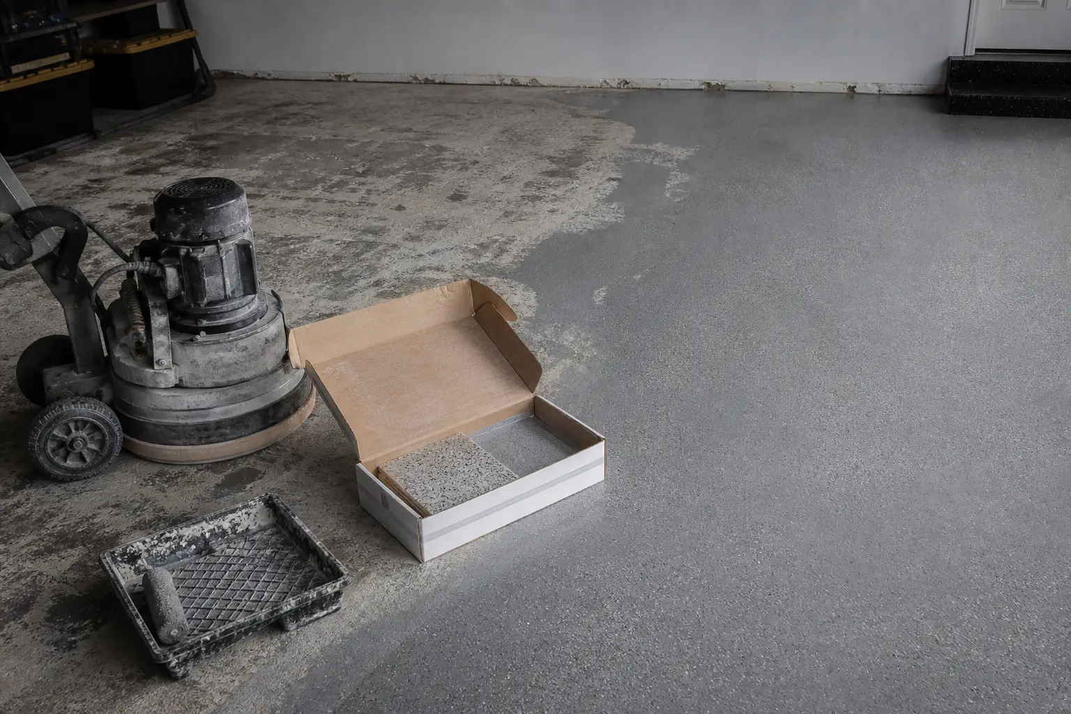 Professional garage floor preparation